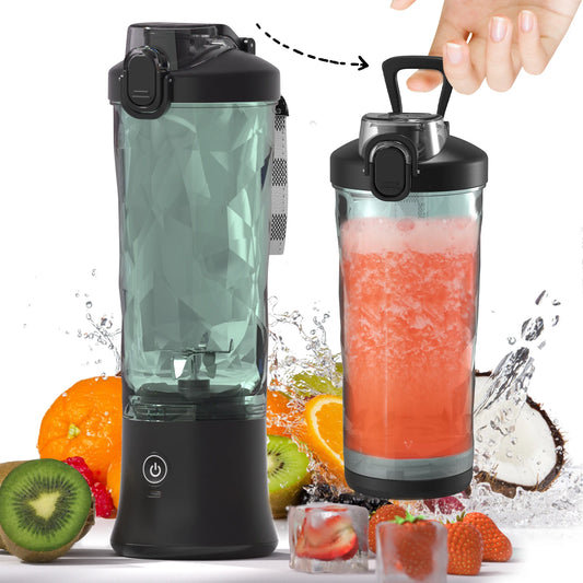 Tragbarer Mixer & Elektrischer Entsafter – 600 ml, 4000 mAh USB‑Akku