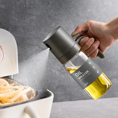 Ölsprühflasche 250 ml – Hochwertiger Ölspender aus Borosilikatglas für gesundes Kochen & Grillen