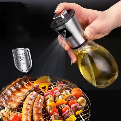 200 ml Edelstahl-Ölsprühflasche – Perfekte Kontrolle für Küche, Grill & Heißluftfritteuse