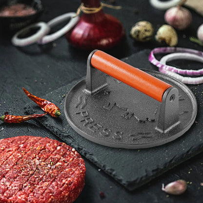 Gusseisen Smash Burger Presse – Für den perfekten Pressdruck auf den Patty