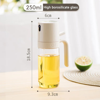 Ölsprühflasche 250 ml – Hochwertiger Ölspender aus Borosilikatglas für gesundes Kochen & Grillen