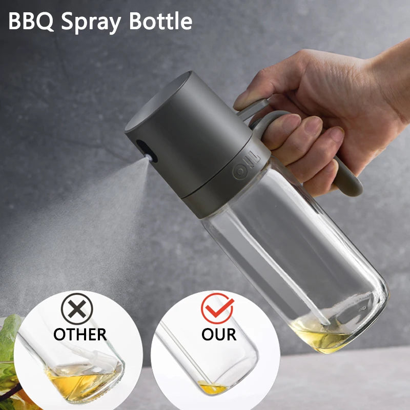 Ölsprühflasche 250 ml – Hochwertiger Ölspender aus Borosilikatglas für gesundes Kochen & Grillen