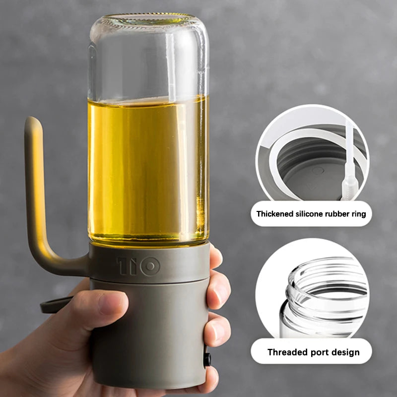 Ölsprühflasche 250 ml – Hochwertiger Ölspender aus Borosilikatglas für gesundes Kochen & Grillen