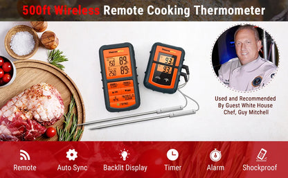 ThermoPro TP08C Funk-Grillthermometer – Präzision auf 150 m Reichweite für BBQ & Küche