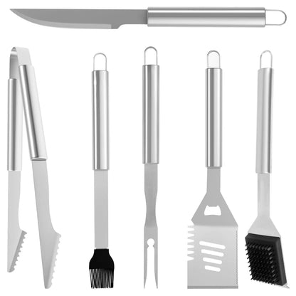 6-teiliges Edelstahl-Grillwerkzeug-Set – Komfort trifft Kontrolle