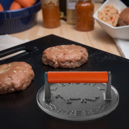 Gusseisen Smash Burger Presse – Für den perfekten Pressdruck auf den Patty