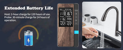 Kabelloses Bluetooth Fleischthermometer – Digital mit Dual-Sonde & App-Steuerung