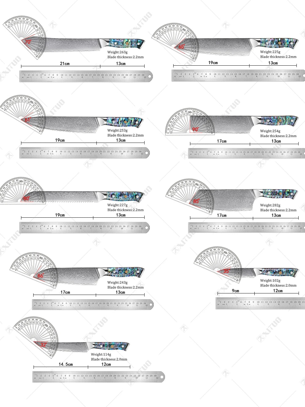 XITUO Damastmesser-Set – 67 Lagen Schärfe, Stil und Präzision