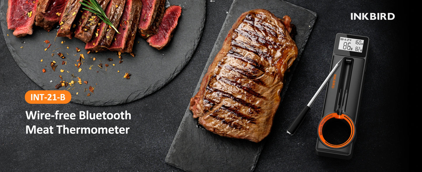 Inkbird Kabelloses Grillthermometer – Bluetooth-Fleischthermometer mit ultraschneller 1s-Reaktion