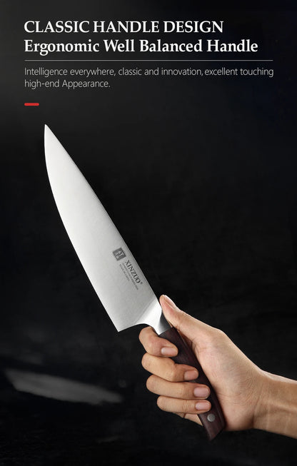 XINZUO Profi‑Messerset – 7‑teilig aus deutschem 1.4116 Edelstahl