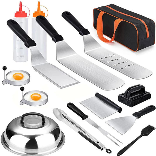 15-teiliges Grill-Set – Perfekt für Outdoor, Camping und BBQ-Fans