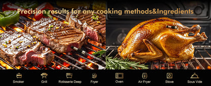 Kabelloses Fleischthermometer mit Bluetooth – Digitale Sonde & App-Steuerung für BBQ, Ofen & Smoker