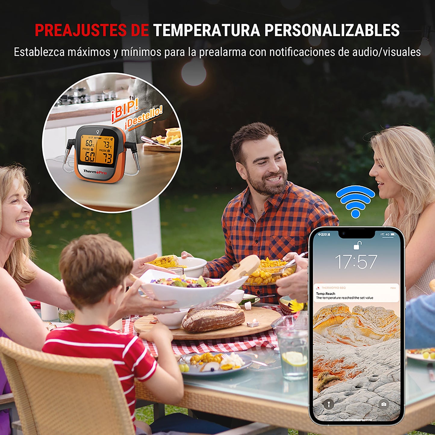 ThermoPro TP902 Bluetooth Fleischthermometer – Kabellos mit App-Steuerung