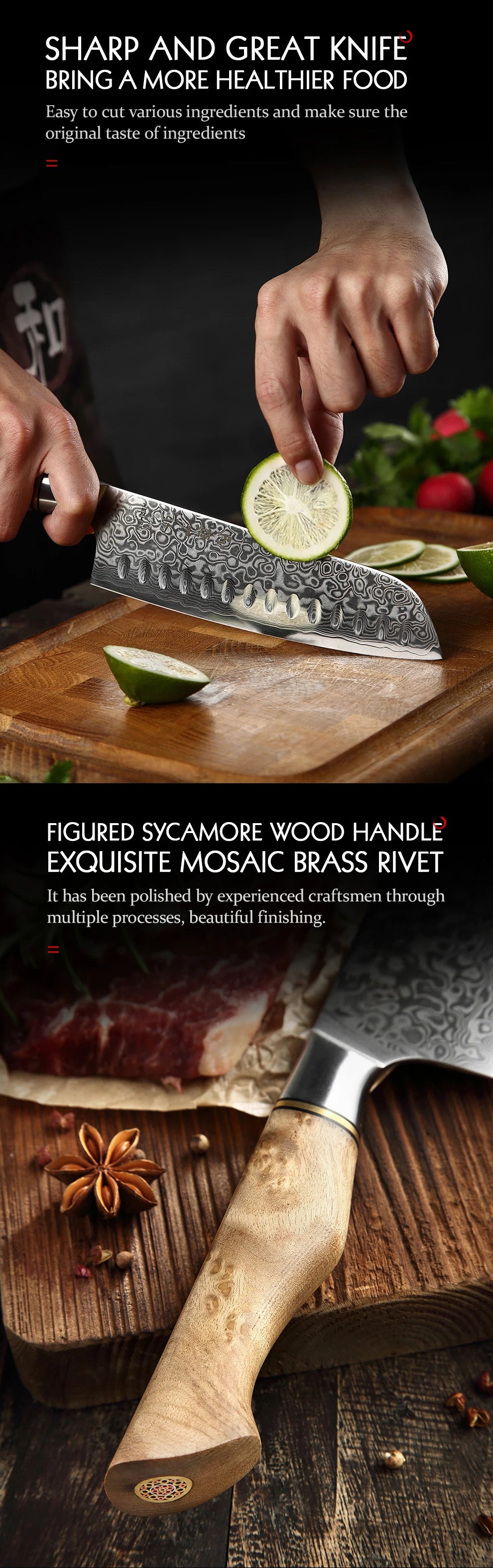 HEZHEN Damastmesser-Set – Scharfe Eleganz trifft auf Profi-Performance