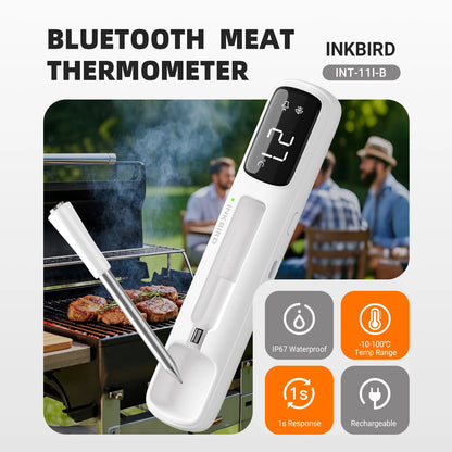 Inkbird INT-11B Mini Fleischthermometer – Bluetooth, 1s-Reaktion & LED-Anzeige für Grill & Küche
