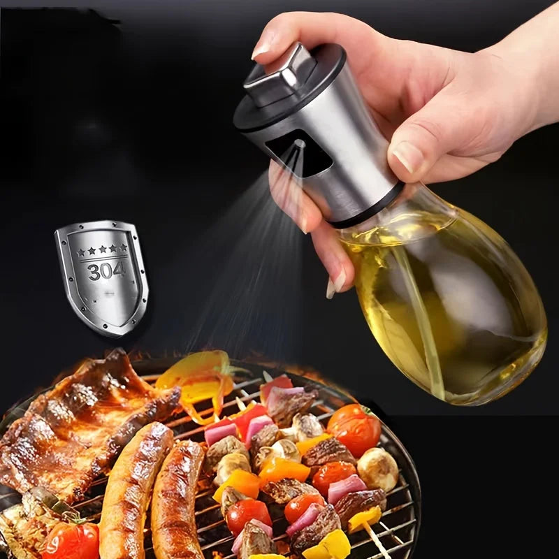 200 ml Edelstahl-Ölsprühflasche – Perfekte Kontrolle für Küche, Grill & Heißluftfritteuse