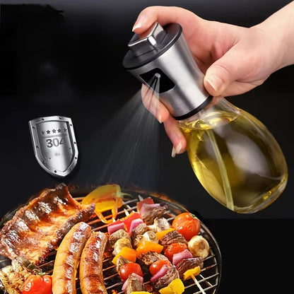 200 ml Edelstahl-Ölsprühflasche – Perfekte Kontrolle für Küche, Grill & Heißluftfritteuse