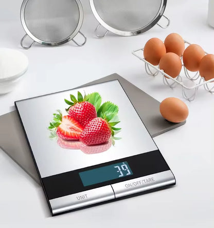 Lebensmittelwaage 22 lb (10 kg) – Digital, wiederaufladbar & Edelstahl 304