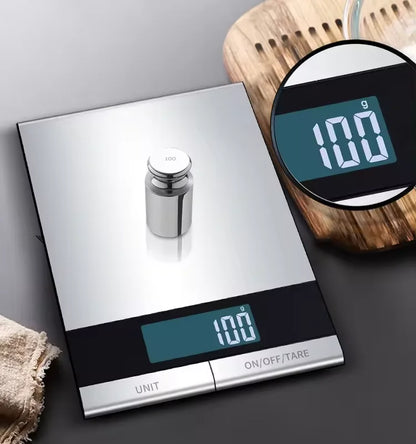 Lebensmittelwaage 22 lb (10 kg) – Digital, wiederaufladbar & Edelstahl 304