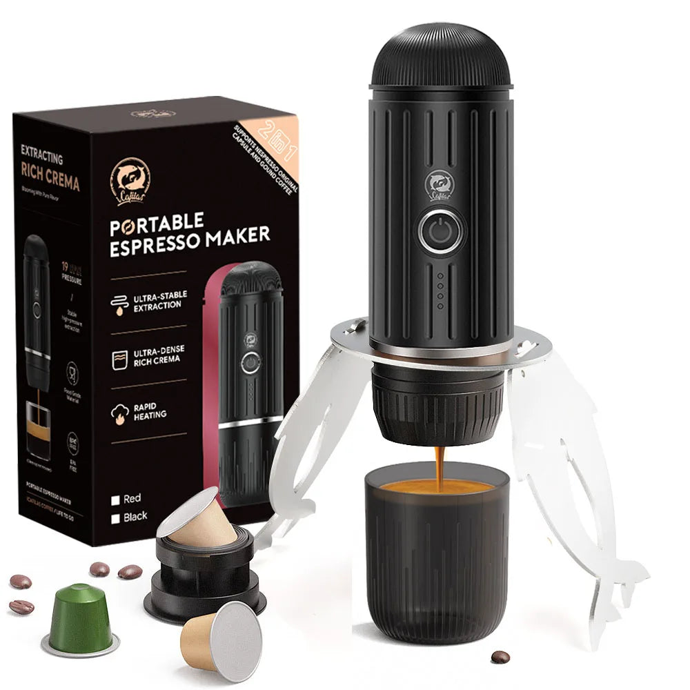 ICAFILAS Tragbare Elektrische Kaffeemaschine – Dein Espresso-Buddy für unterwegs