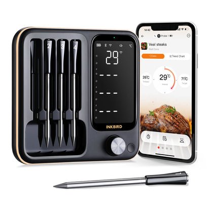 Inkbird Kabelloses Fleischthermometer – Wasserdicht & Digital für Grill, Ofen & Rotisserie