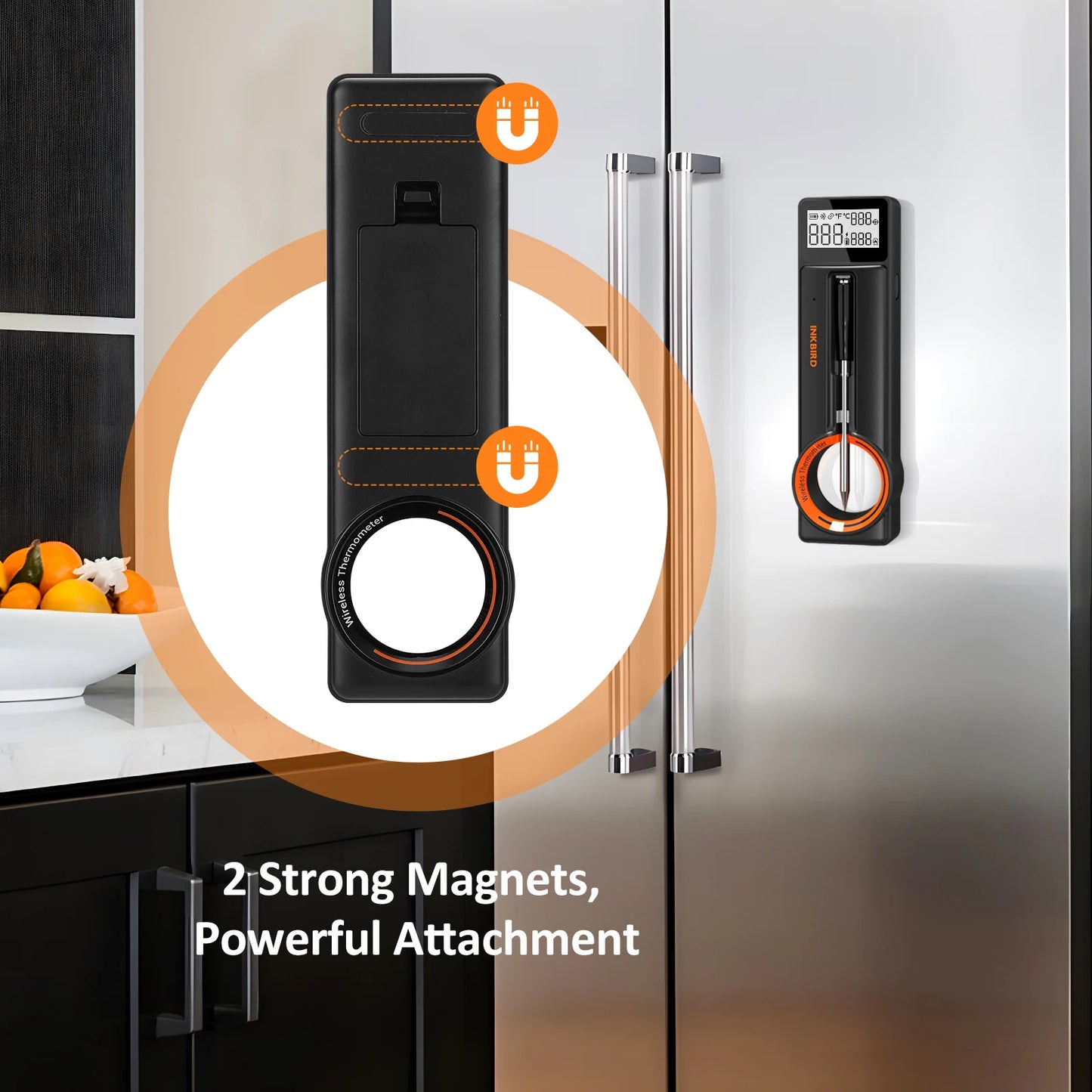 Inkbird Kabelloses Grillthermometer – Bluetooth-Fleischthermometer mit ultraschneller 1s-Reaktion