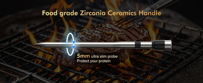 Kabelloses Fleischthermometer mit Bluetooth – Digitale Sonde & App-Steuerung für BBQ, Ofen & Smoker