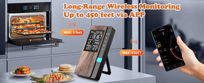 Kabelloses Bluetooth Fleischthermometer – Digital mit Dual-Sonde & App-Steuerung