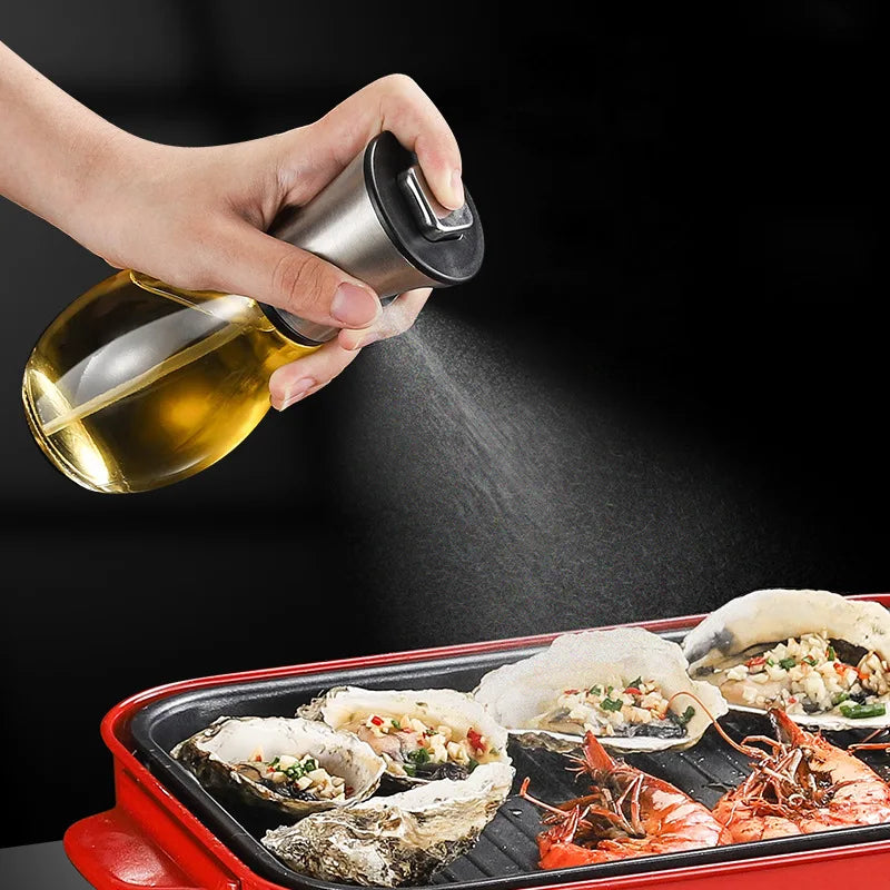 200 ml Edelstahl-Ölsprühflasche – Perfekte Kontrolle für Küche, Grill & Heißluftfritteuse