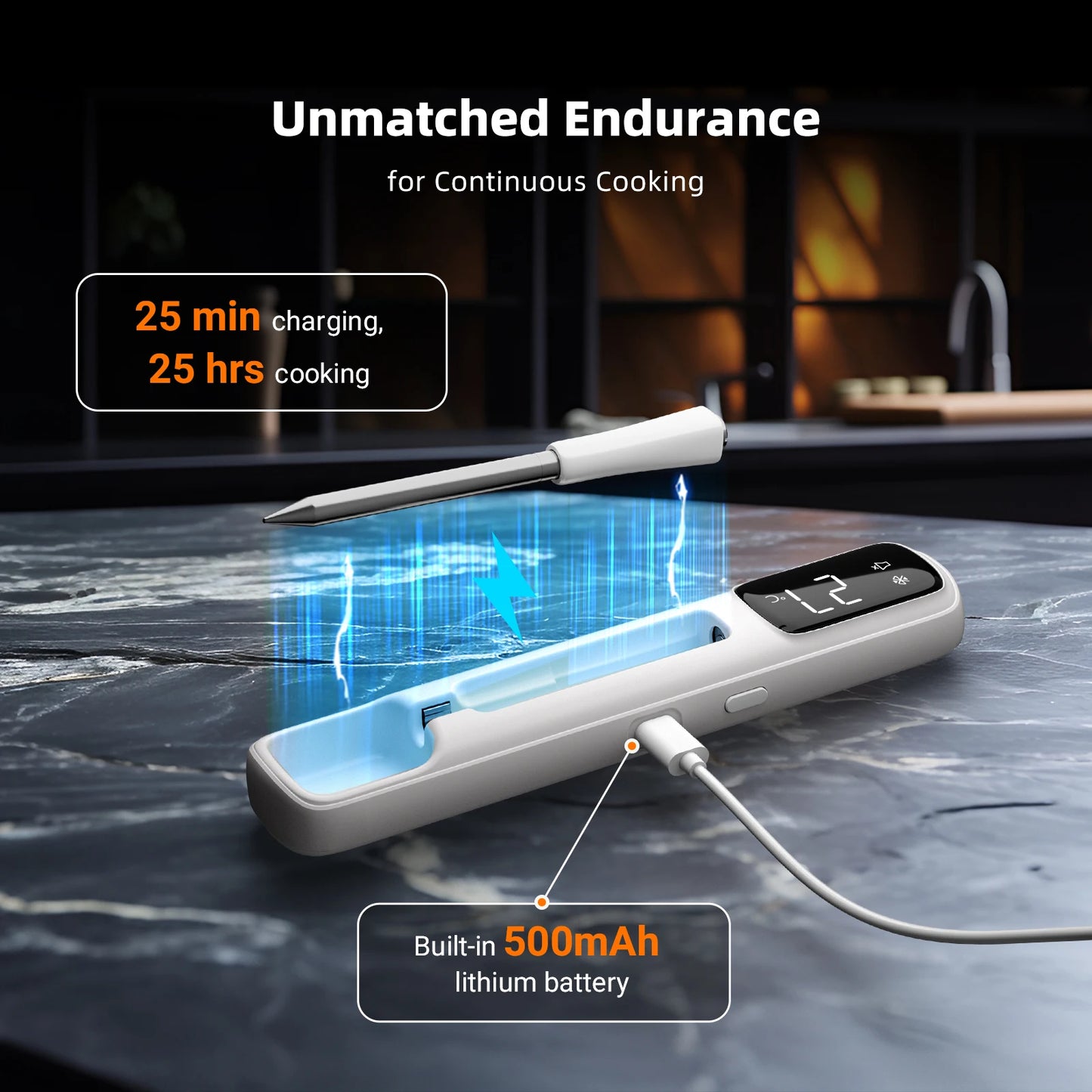 Inkbird INT-11B Mini Fleischthermometer – Bluetooth, 1s-Reaktion & LED-Anzeige für Grill & Küche