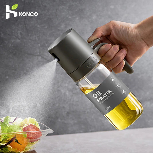 Ölsprühflasche 250 ml – Hochwertiger Ölspender aus Borosilikatglas für gesundes Kochen & Grillen