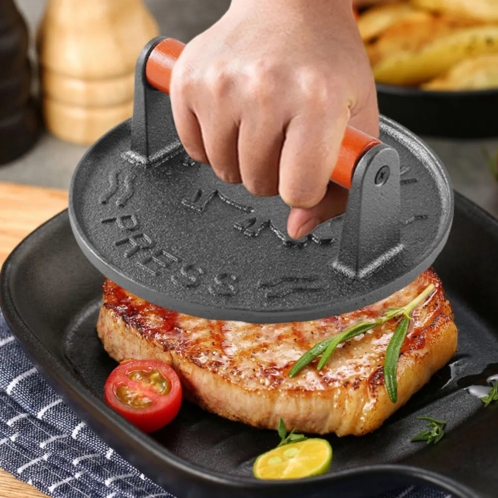 Gusseisen Smash Burger Presse – Für den perfekten Pressdruck auf den Patty